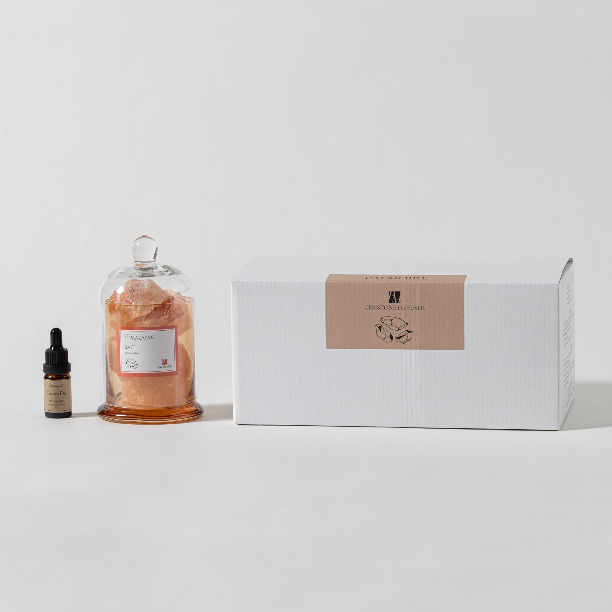 Himalayan Salt Gemstone Diffuser with Citrus Dip Fragrance Oil | LXRY Maison