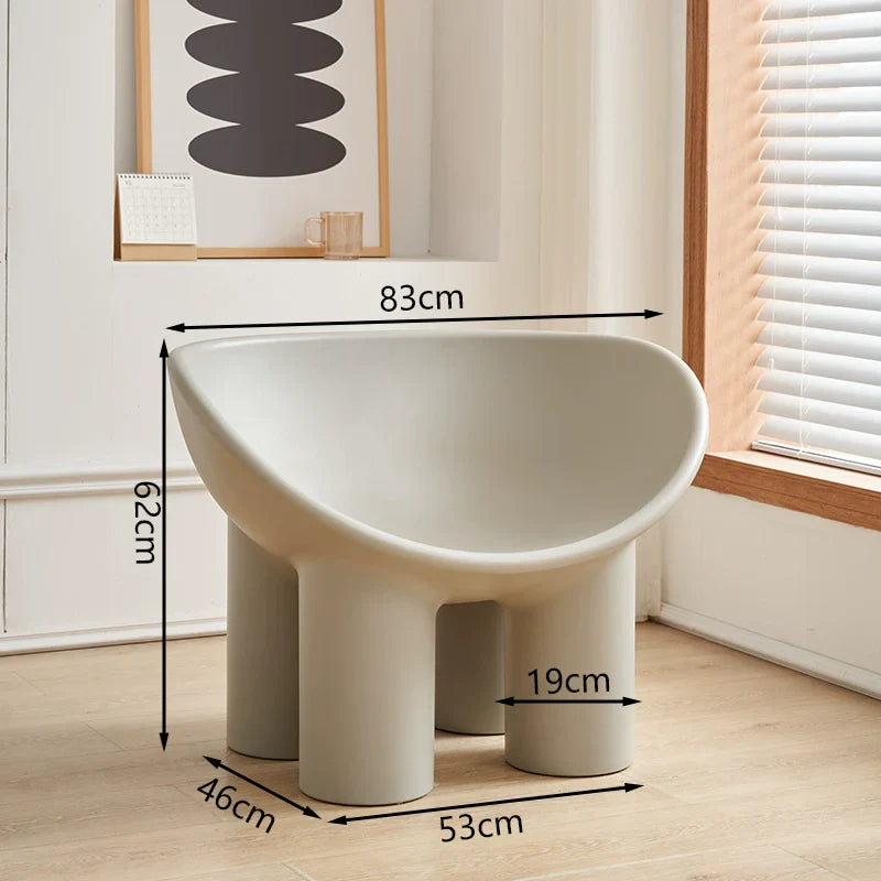 Nordic Roly Poly Lounge Chair | Sculptural Modern Statement Seat