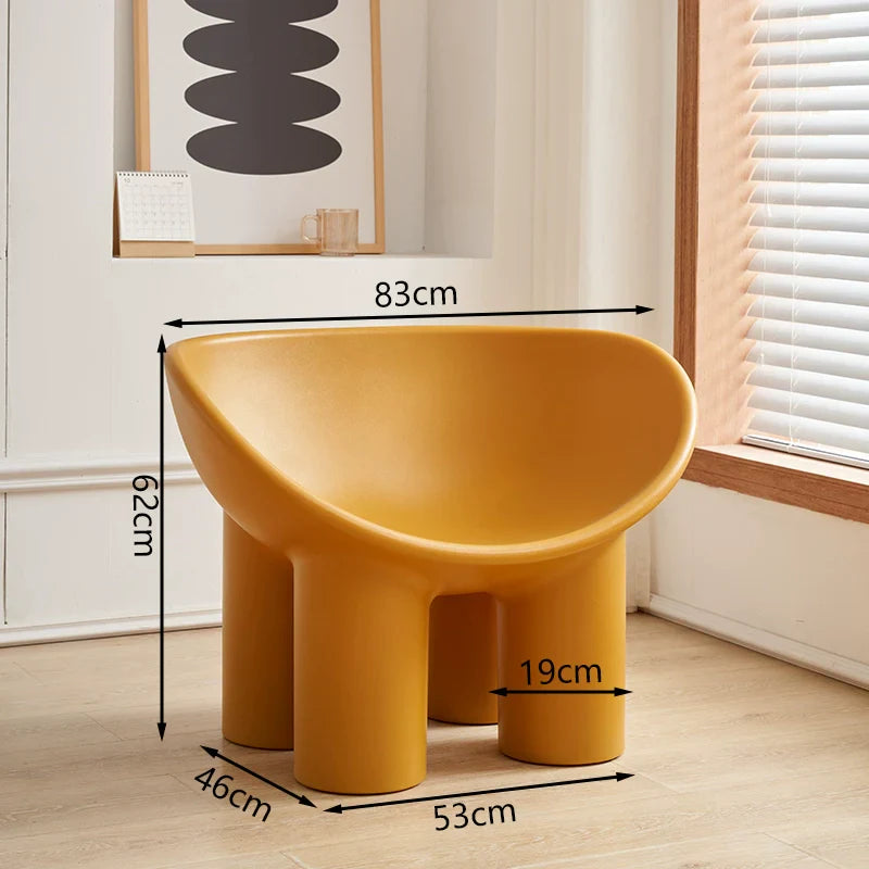 Nordic Roly Poly Lounge Chair | Sculptural Modern Statement Seat