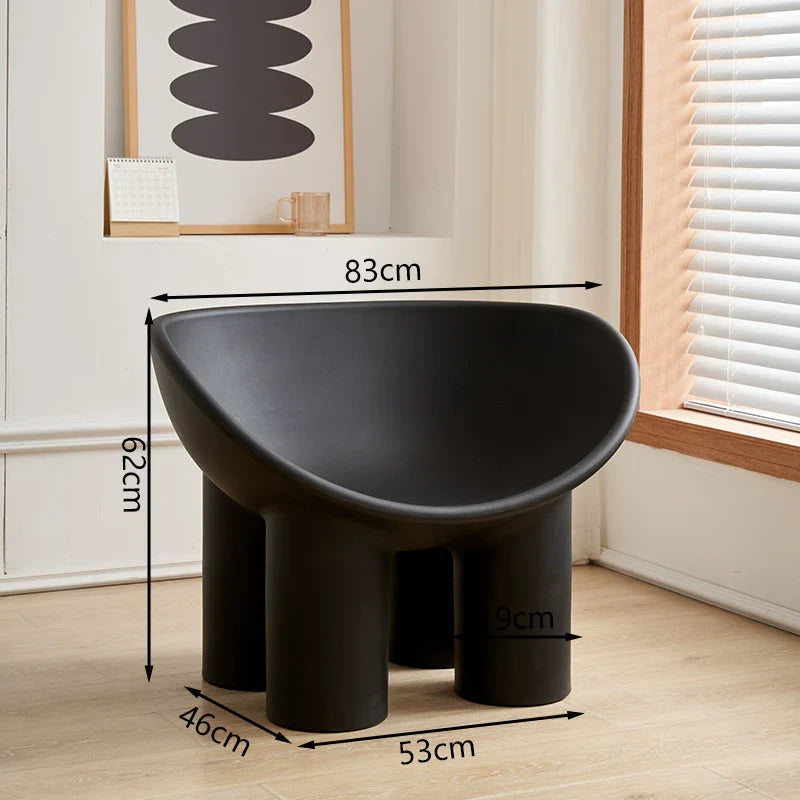 Nordic Roly Poly Lounge Chair | Sculptural Modern Statement Seat