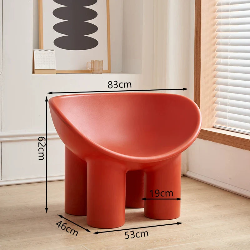 Nordic Roly Poly Lounge Chair | Sculptural Modern Statement Seat