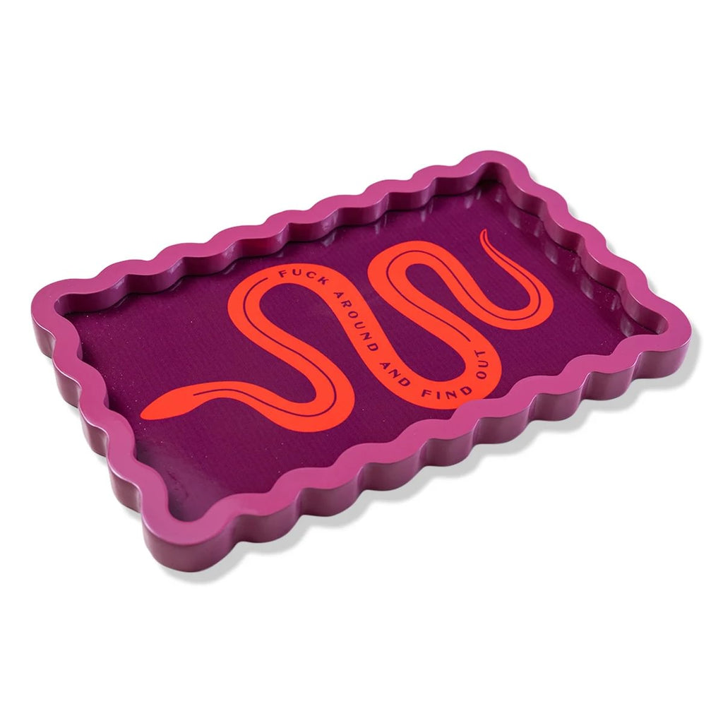 Limited Edition “F*ck Around” Lacquer Tray | High-Gloss Artisan Statement
