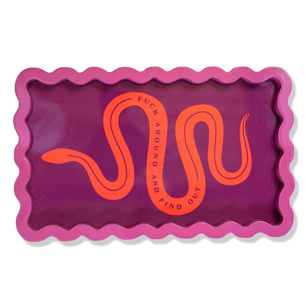 Limited Edition “F*ck Around” Lacquer Tray | High-Gloss Artisan Statement