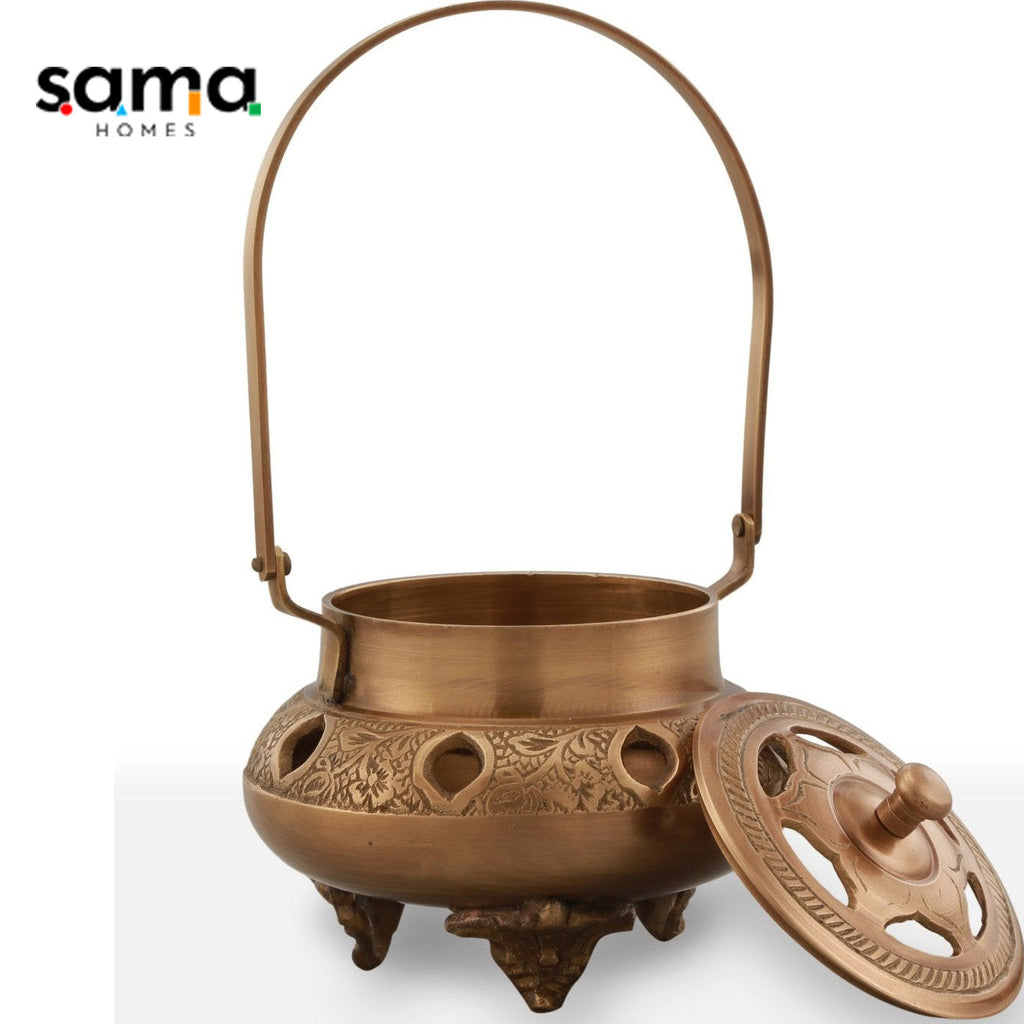 Brass Antique Dhupdaan | Handcrafted Incense Holder for Spiritual and Decorative Use | Unique Ethnic Home Decor-1