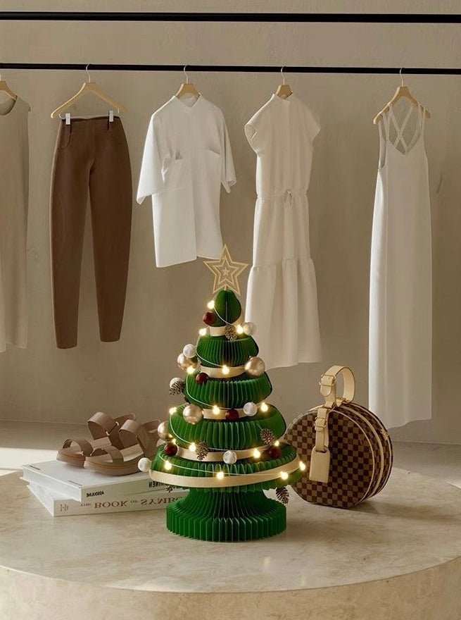 Honeycomb Foldable Accordion Christmas Tree | Nordic Sustainable Holiday Décor